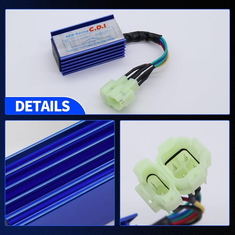 OXCANO GY6 Racing CDI Box Replacement for GY6 50cc 125cc 150cc 139QMB 152QMI 157QMJ Chinese Scooter Moped Go Kart ATV Quads, No Rev Limit - Image 4